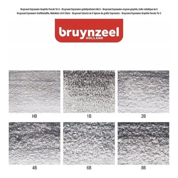 BRUYNZEEL SAKURA Bruynzeel Expression graphite pencil tin | 6 pieces