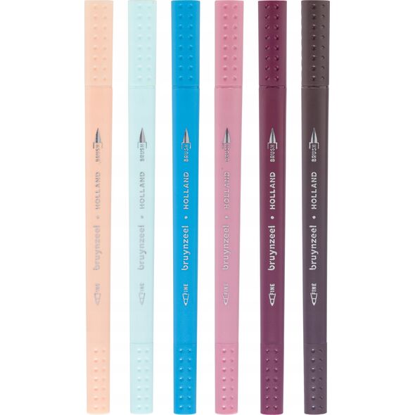 BRUYNZEEL SAKURA Bruynzeel Fineliner/brush pen set Venice | 6 colours