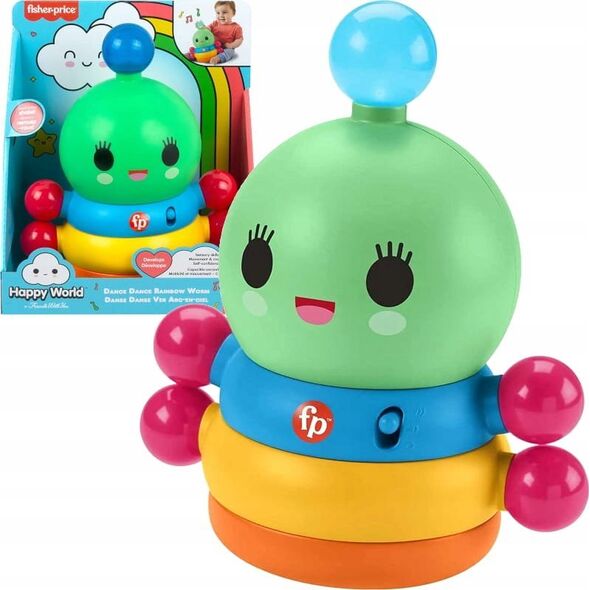 Fisher-Price Fisher Price FWY Bop & Wobble Rainbow Worm