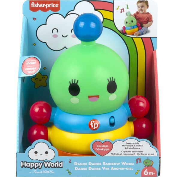 Fisher-Price Fisher Price FWY Bop & Wobble Rainbow Worm