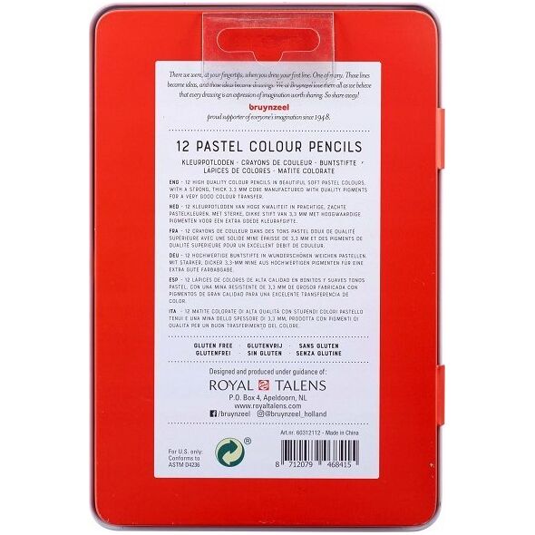 BRUYNZEEL SAKURA Bruynzeel Expression colour pencil tin | 12 pastel shades