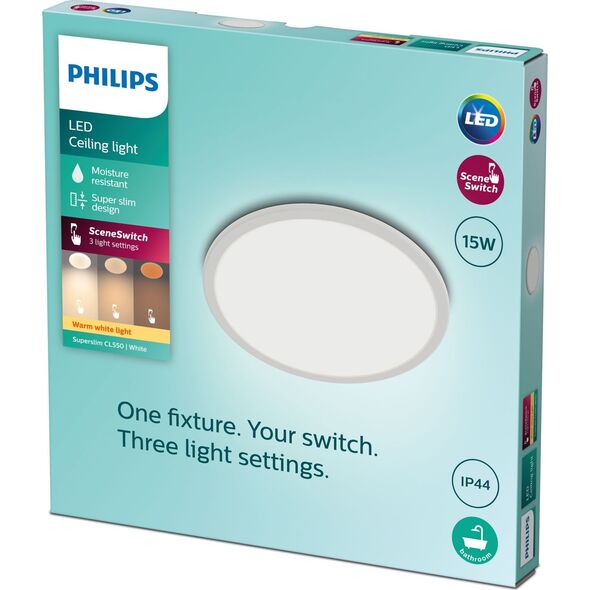 Lampa sufitowa Philips Philips Functional Ceiling light, LED, Non-changeable bulb(s), 1300 lm, IP44, White