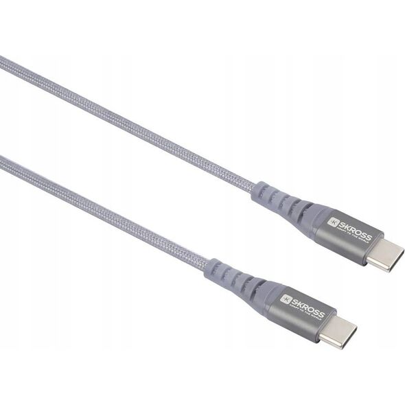 Kabel USB Skross USB-C - USB-C 1.2 m Szary (SKCA0017C-C120CN)