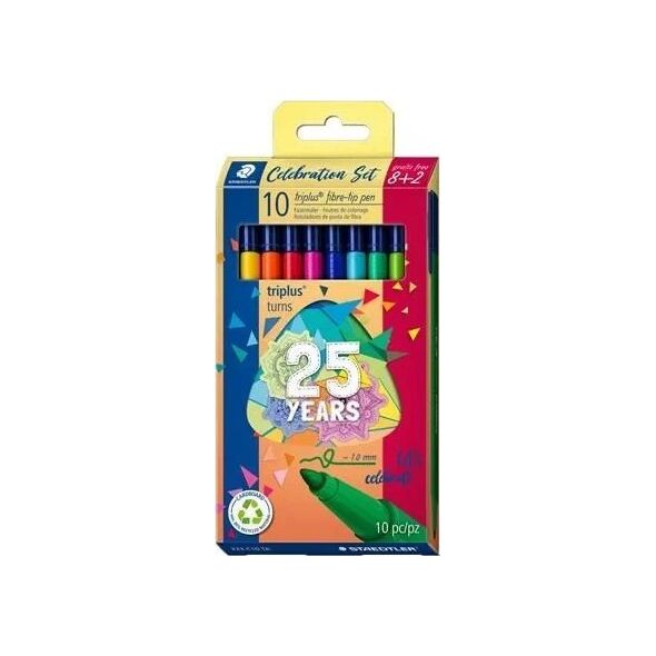 Staedtler Finerliner Triplus Color 323 ass. 8+2stk/pak
