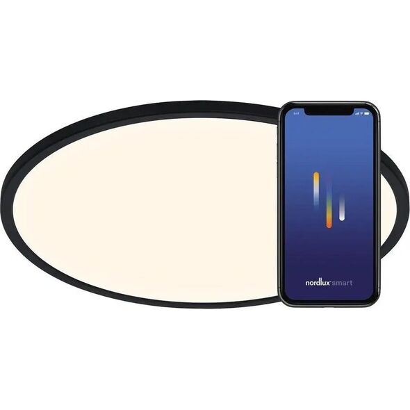 Lampa sufitowa Nordlux Nordlux Smart Light - Oja Plafond - Ø60 cm - Sort