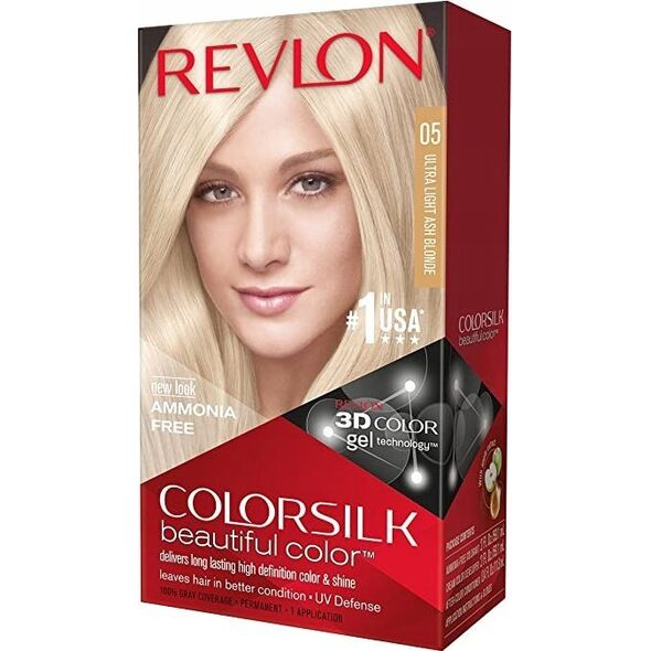 Revlon Revlon ColorSilk Beautiful Color 05 Ultra Light Ash Blonde, Blonde, Ultra Light Ash Blonde