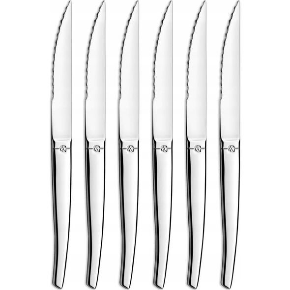 Amefa Amefa JET - 6-pc steak knives in grey block - mirror