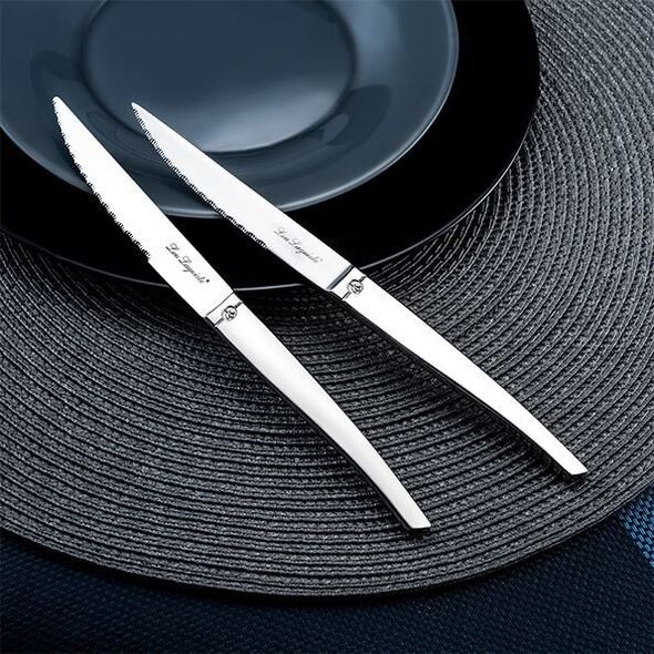 Amefa Amefa JET - 6-pc steak knives in grey block - mirror
