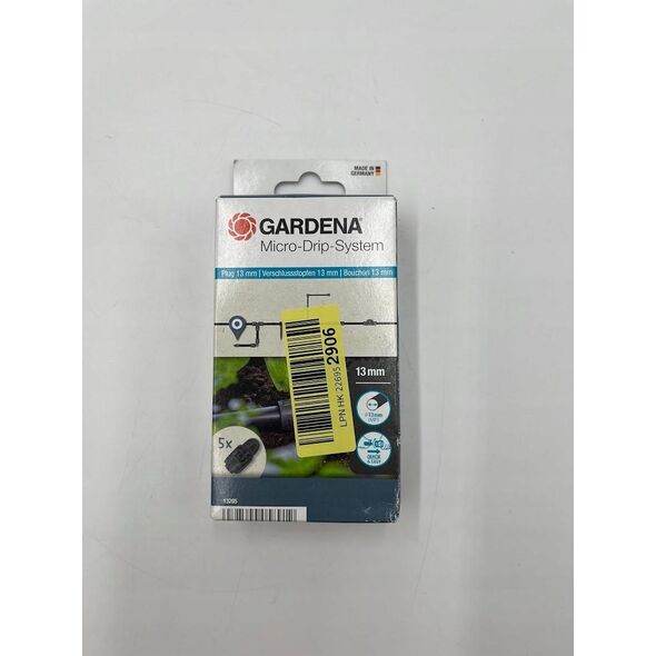 Gardena Gardena Plug, Pipe end plug, Drip irrigation system, Plastic, Black, Female, 13 mm