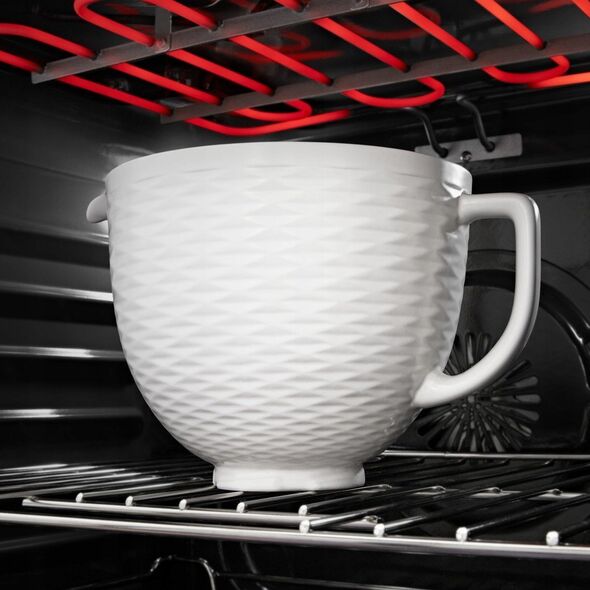 Robot planetarny KitchenAid KitchenAid 5KSM2CB5LW, Single, White, 4.7 L, Ceramic, Italy