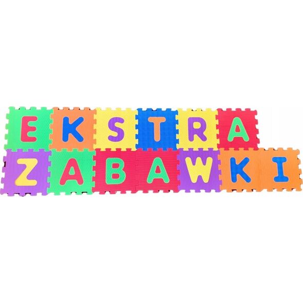 Ramiz Mata Sensoryczna z 26 Puzzli Alfabet dla dzieci 10m+ Wyjmowane litery + Pianka EVA + Różne faktury