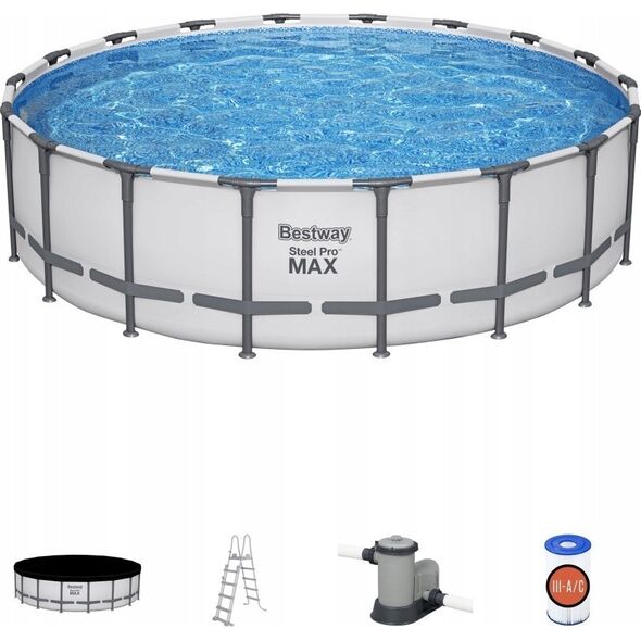 Bestway Basen Stelażowy 18FT 549x132 cm SteelPRO BESTWAY