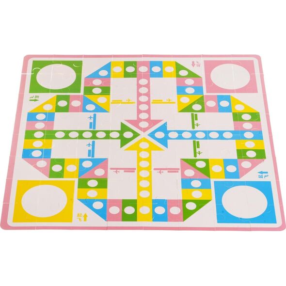 Triton Drewniany zestaw Klocków Zamek z Rycerzami dla dzieci 3+ Drewniane Figurki + Sorter kształtów + Mata z puzzli + Gra Chinczyk