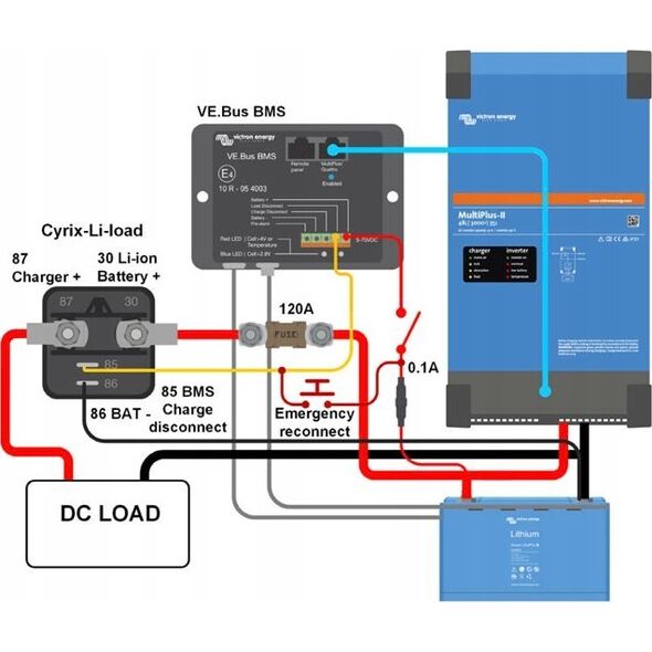 Victron Energy Przełącznik akumulatorów Victron Energy Cyrix-Li-Load 24/48V-230A