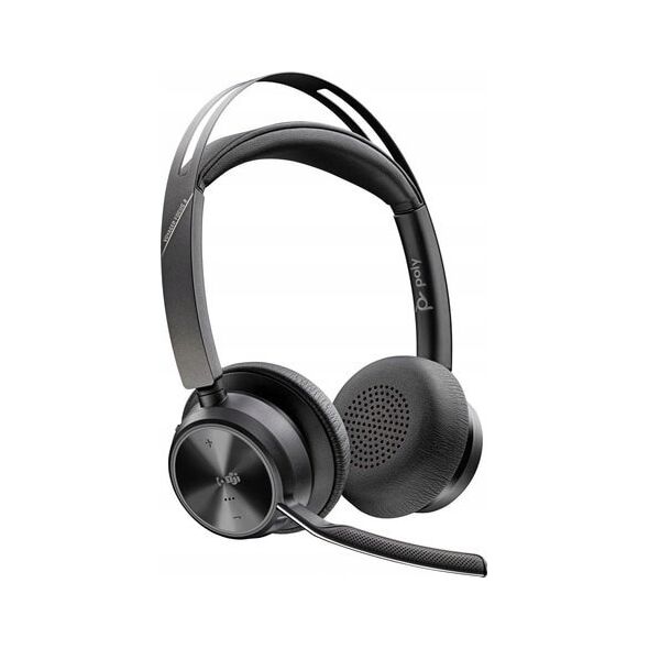 Słuchawki Poly POLY Zestaw słuchawkowy Voyager Focus 2 z certyfikatem Microsoft Teams USB-C-C + przejściówka USB-C/A + podstawka ładująca