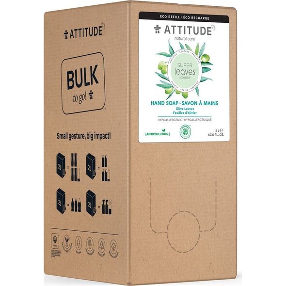 Attitude Attitude, Super Leaves, Mydło do rąk, Liście oliwki, 2L