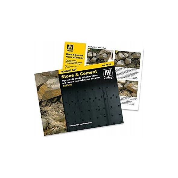 Vallejo Vallejo: 73.192 - Pigment Set -Stone & Cement (4x35 ml)