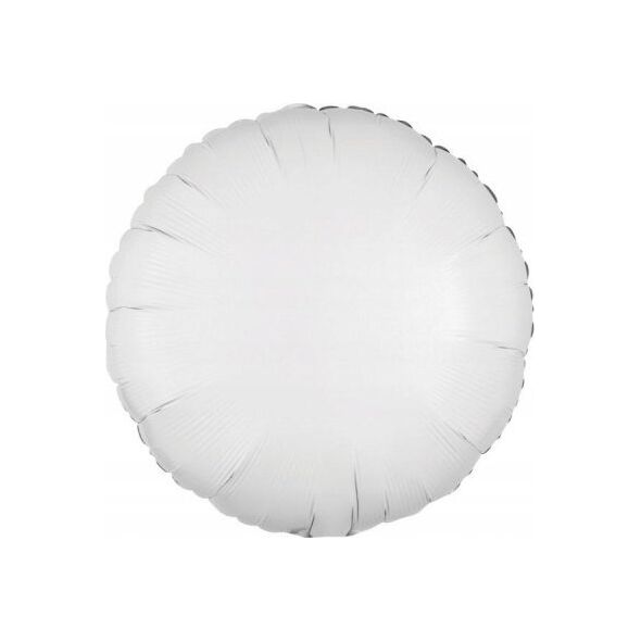 AMSCAN Balon foliowy metalik biały okrągły 43cm 9914089