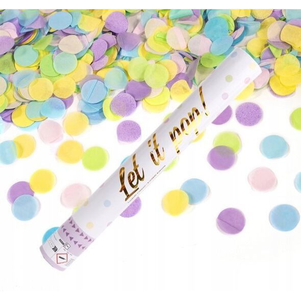 AMSCAN Armatka konfetti Multicolor Pastel papier okrągły 60cm 9916474