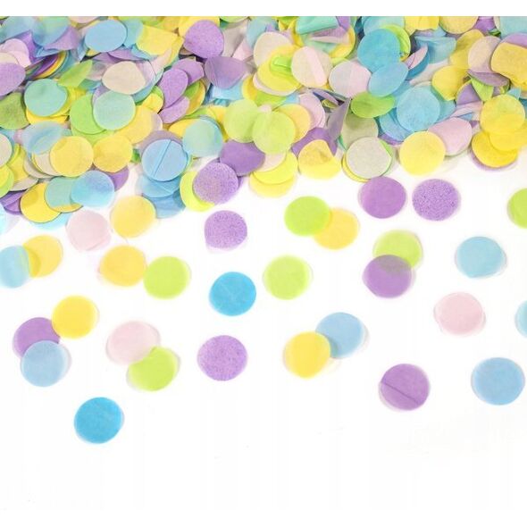 AMSCAN Armatka konfetti Multicolor Pastel papier okrągły 60cm 9916474