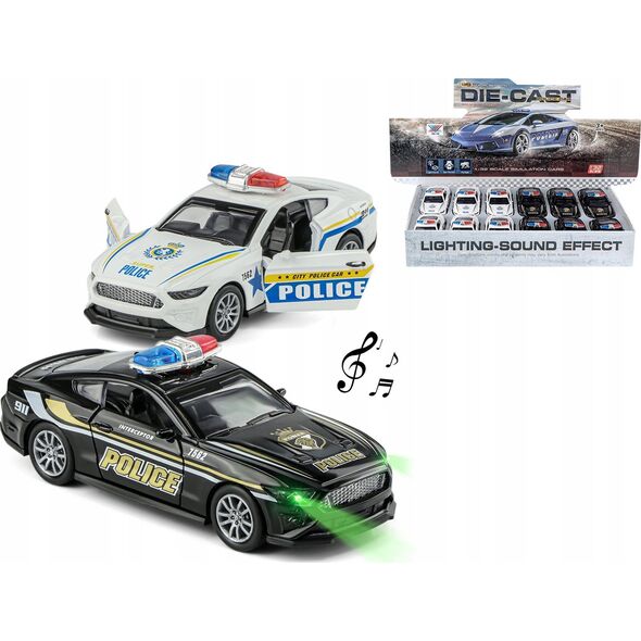 Trifox Auto metalowe Policja (światło + dźwięk) A-0167 p12 mix cena za 1szt