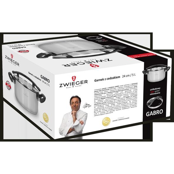 Lumarko Zwieger Gabro Garnek Z Cedzakiem 24cm Lumarko!