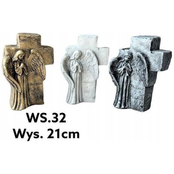 Lumarko Figura Krzyż Z Aniołem 8x14x22cm