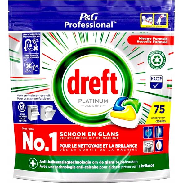 Lumarko Dreft Platinum 75szt Tabletki Do Zmywarki Lemon 1118g Lumarko!