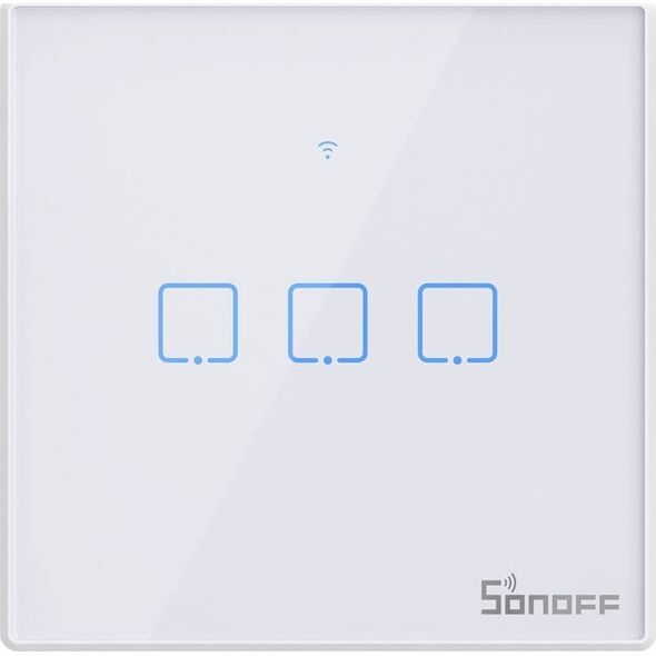 Sonoff Dotykowy włącznik światła WiFi + RF 433 Sonoff T2 EU TX (3-kanałowy) nowa wersja