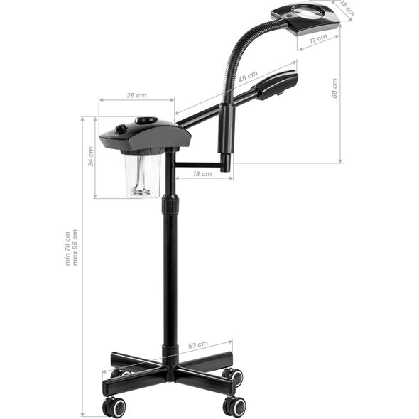 Activeshop Wapozon Giovanni z lampą lupą D-21 czarny