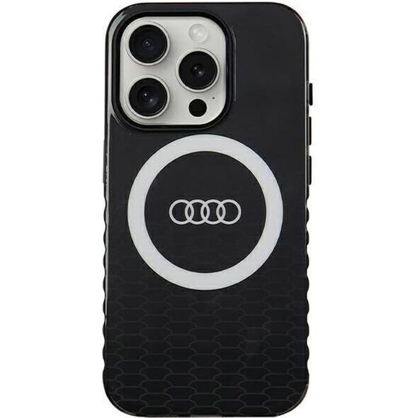 Audi Audi IML Big Logo MagSafe Case iPhone 15 Pro 6.1" czarny/black hardcase AU-IMLMIP15P-Q5/D2-BK