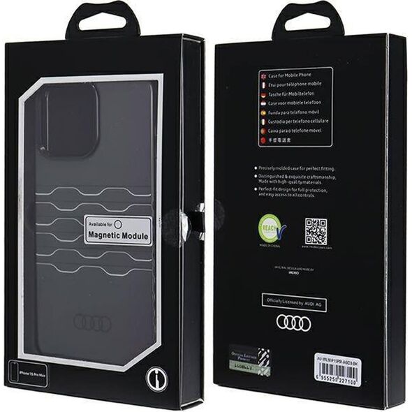 Audi Audi IML MagSafe Case iPhone 15 Pro Max 6.7" czarny/black hardcase AU-IMLMIP15PM-A6/D3-BK