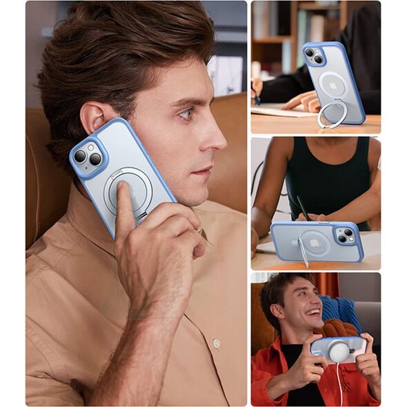 Torras Etui Torras Ostand Matte do iPhone 15 (niebieski navy)