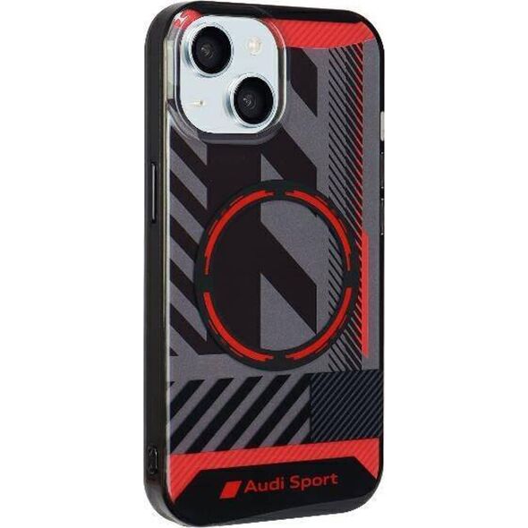Audi Audi IML Sport MagSafe Case iPhone 15 / 14 / 13 6.1" czarny/black hardcase AU-IMLMIP15-RSQ/D2-BK