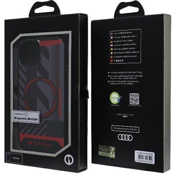 Audi Audi IML Sport MagSafe Case iPhone 15 / 14 / 13 6.1" czarny/black hardcase AU-IMLMIP15-RSQ/D2-BK