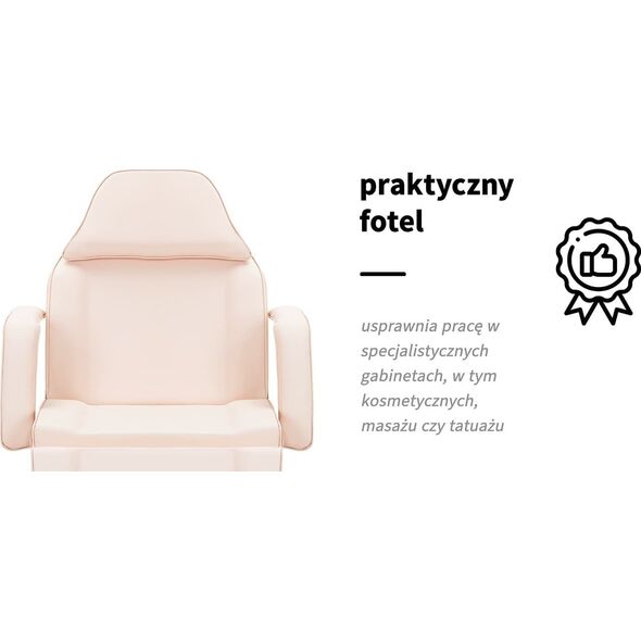 Activeshop Fotel kosmetyczny Basic 202 z kuwetami różowy