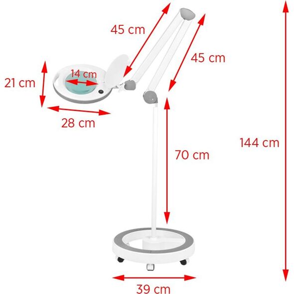 Activeshop Lampa lupa Elegante 6014 60 led smd 5d ze statywem