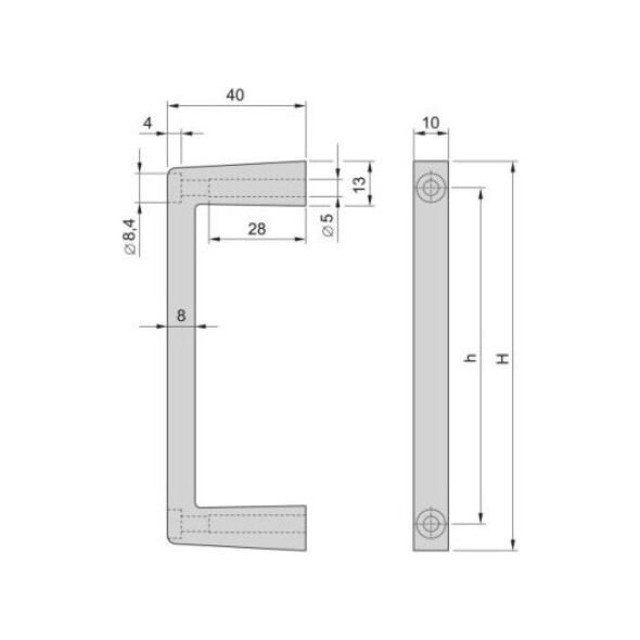 SCHROFF SCHROFF MultipacPRO Uchwyt przedni, jednoczęściowy, szerokość 10 mm, 4 HU