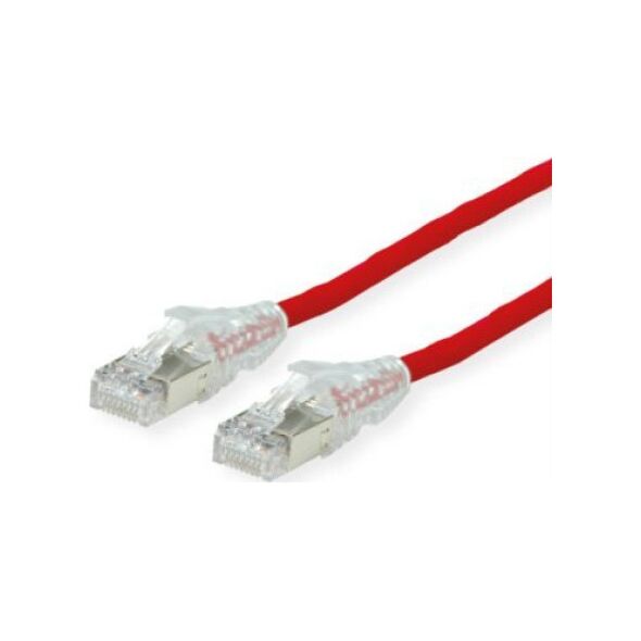 DTWYLER DTWYLER Patchkabel Kat.6A (klasa EA) S/FTP, CU 7702 flex LSOH, AMP v2, rot, 2 m