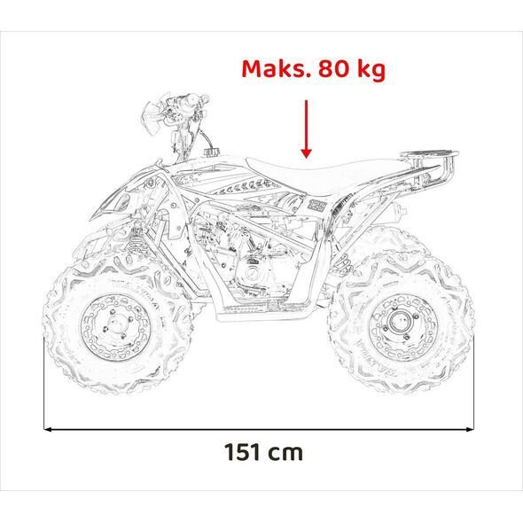 1DEA.me Pojazd Quad Spalinowy DESERT STORM Pomarańczowy