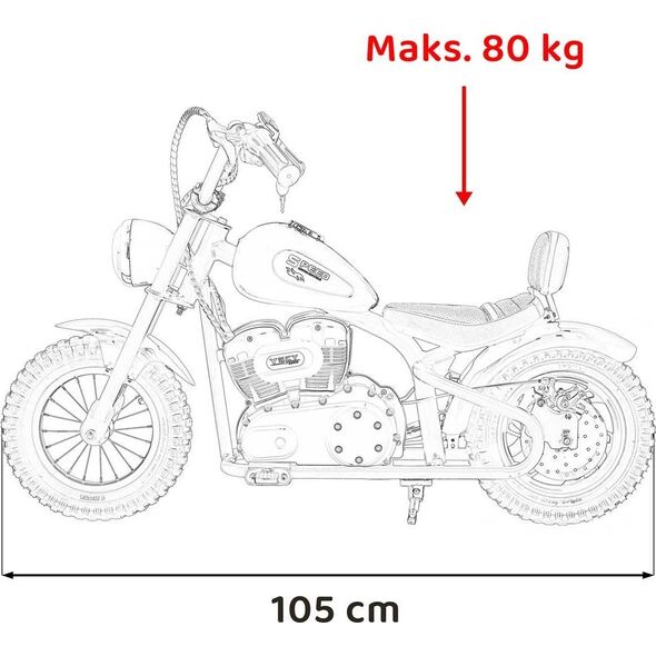 Ramiz Pojazd Motor SPEED Power Różowy Obciążenie do 80kg
