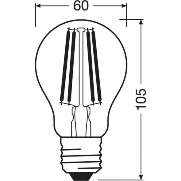 Osram LED CLA40 2.5W/830 230V FIL UE E27 OSRAM