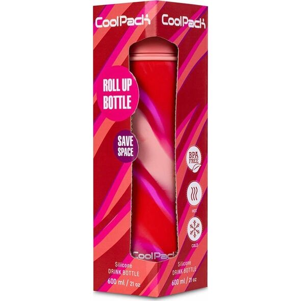 Epson COOLPACK Silikon water bottle Pump 600 ml Girls Pink