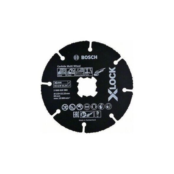 Bosch TARCZA TNĄCA X-LOCK CARBIDE MULTI WHEEL 115*1*22.23 10 SZT.