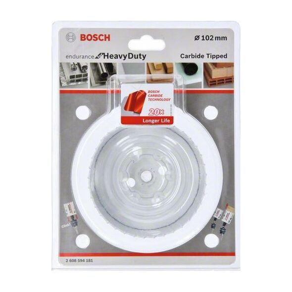 Bosch PIŁA OTWORNICA Z WĘGLIKÓW ENDURANCE FOR HEAVY DUTY 102MM.