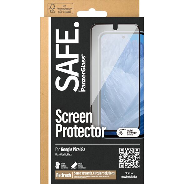 PanzerGlass SAFE. by PanzerGlass Screen Protector Pixel 8a, UWF