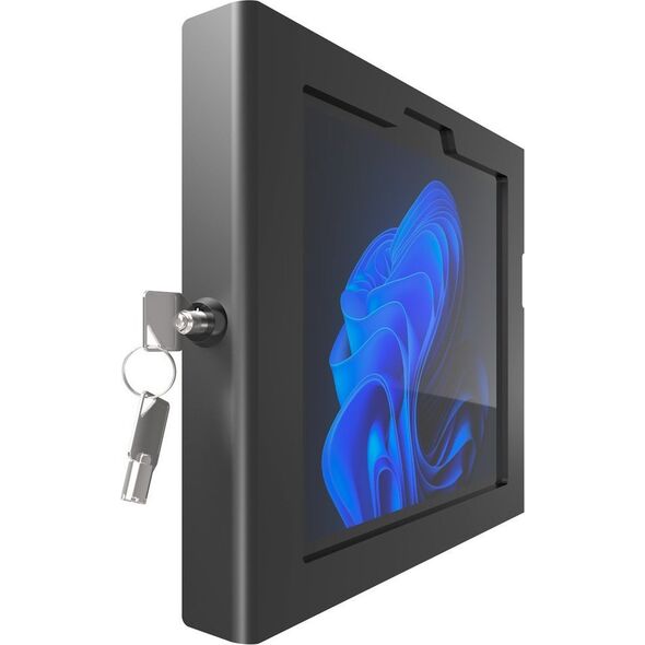 Uchwyt Compulocks Compulocks Surface GO 1-4 Gen Apex Secured Enclosure - Gehause - freiliegende Front-/Ruckkamera und Sensoren - fur Tablett - gesichert - verriegelbar - Metallrahmen - Schwarz - fur Microsoft Surface Go, Go 2, Go 3, Go 4 for Business