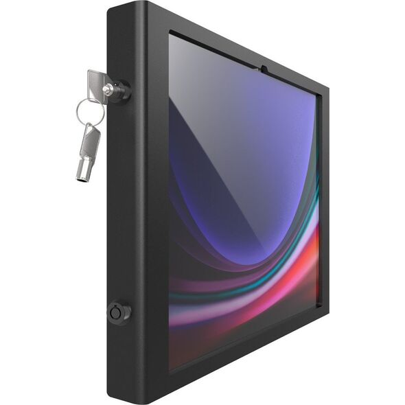 Stojak Compulocks Compulocks Galaxy Tab S9 Ultra 14.6" Apex Enclosure Wall Mount - Gehause - tragbare, freiliegende Front-/Ruckkamera und Sensoren - fur Tablett - verriegelbar - Metallrahmen - Schwarz - auf Bodenstativ montierbar - fur Samsung Galaxy Tab