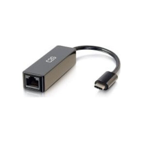 Adapter USB C2G C2G USB-C to Ethernet Network Adapter - Netzwerkadapter - USB-C - Gigabit Ethernet x 1 - Schwarz