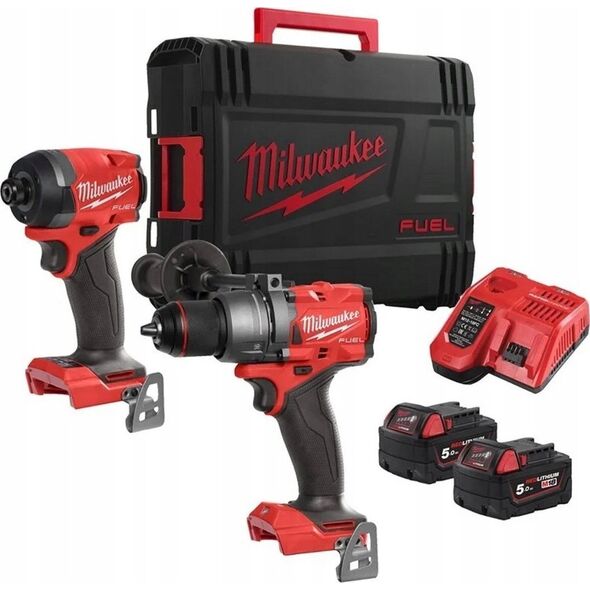 Zestaw elektronarzędzi Milwaukee Milwaukee Akumuliatorinis įrankių kompl. M18 FPP2A3-502X (M18FPD3, M18FID3) 18V 2x5,0Ah